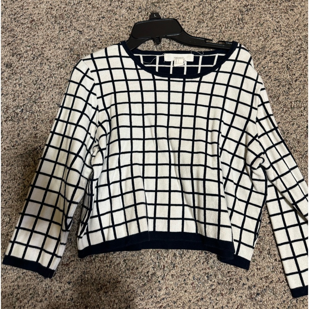 Forever 21 Checkered Crop-Top